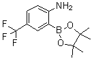 2-(4,4,5,5-四甲基-1,3,2-二氧硼杂环戊烷-2-基)-4-(三氟甲基)苯胺分子结构 (CAS 1058062-64-8)