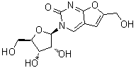 structure of CAS# 1058167-74-0, 6-(Hydroxymethyl)-3-beta-D-ribofuranosylfuro[2,3-d]pyrimidin-2(3H)-one