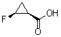 structure of CAS# 105919-34-4, rel-(1R,2R)-2-Fluorocyclopropanecarboxylic acid;cis-2-Fluoro-1-cyclopropanecarboxylic acid; cis-2-Fluorocyclopropanecarboxylic acid