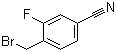 structure of CAS# 105942-09-4, 2-Fluoro-4-cyanobenzyl bromide;4-Cyano-2-fluorobenzyl bromide; 4-(Bromomethyl)-3-fluorobenzonitrile