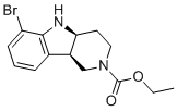 structure of CAS# 1059630-08-8, (4aS,9bR)-ethyl 6-bromo-3,4,4a,5-tetrahydro-1H-pyrido[4,3-b]indole-2(9bH)-carboxylate
