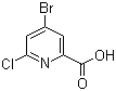结构式 CAS# 1060805-66-4, 4-溴-6-氯吡啶-2-羧酸