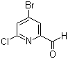 structure of CAS# 1060811-63-3, 4-Bromo-6-chloro-2-pyridinecarboxaldehyde