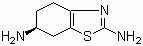 结构式 CAS# 106092-11-9, (+)-(6R)-2,6-二氨基-4,5,6,7-四氢苯并噻唑