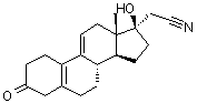 (17alpha)-17-Hydroxy-3-oxo-19-norpregna-5(10),9(11)-diene-21-nitrile molecular structure (CAS 106111-42-6)