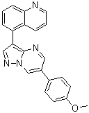 结构式 CAS# 1062368-49-3, LDN 193719; 5-[6-(4-甲氧基苯基)吡唑并[1,5-a]嘧啶-3-基]喹啉