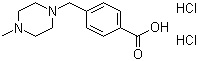 4-[(4-甲基哌嗪-1-基)甲基]苯甲酸二盐酸盐分子结构 (CAS 106261-49-8)