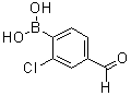 结构式 CAS# 1063712-34-4, (2-氯-4-甲酰基苯基)硼酸