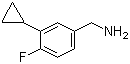 3-Cyclopropyl-4-fluorobenzenemethanamine molecular structure (CAS 1063733-90-3)