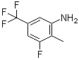 3-Fluoro-2-methyl-5-(trifluoromethyl)benzenamine molecular structure (CAS 1065073-89-3)