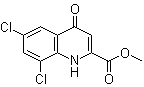结构式 CAS# 1065074-55-6, 6,8-二氯-1,4-二氢-4-氧代-2-喹啉羧酸甲酯