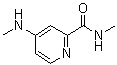 结构式 CAS# 1065074-98-7, N-甲基-4-(甲基氨基)-2-吡啶甲酰胺