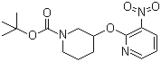 3-[(3-Nitro-2-pyridinyl)oxy]-1-piperidinecarboxylic acid tert-butyl ester molecular structure (CAS 1065484-07-2)