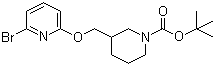 3-[[(6-Bromo-2-pyridinyl)oxy]methyl]-1-piperidinecarboxylic acid tert-butyl ester molecular structure (CAS 1065484-40-3)