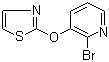 structure of CAS# 1065484-74-3, 2-Bromo-3-(2-thiazolyloxy)pyridine