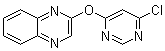 结构式 CAS# 1065484-81-2, 2-[(6-氯-4-嘧啶基)氧基]喹喔啉