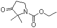 结构式 CAS# 106556-66-5, 2,2-二甲基-3-氧代-1-吡咯烷羧酸乙酯