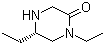 (S)-1,5-二乙基哌嗪-2-酮分子结构 (CAS 106576-36-7)