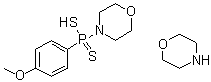 (4-Methoxyphenyl)morpholino-phosphinodithioic acid compound with morpholine molecular structure (CAS 106740-09-4)