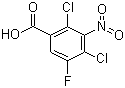 2,4-二氯-5-氟-3-硝基苯甲酸分子结构 (CAS 106809-14-7)