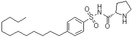 structure of CAS# 1068139-38-7, (2S)-N-[(4-Dodecylphenyl)sulfonyl]-2-pyrrolidinecarboxamide