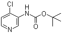 结构式 CAS# 1068976-14-6, N-(4-氯-3-吡啶基)氨基甲酸叔丁酯
