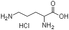 structure of CAS# 1069-31-4, DL-Ornithine hydrochloride;DL-2,5-Diaminopentanoic acid hydrochloride