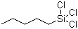 structure of CAS# 107-72-2, Pentyltrichlorosilane;Pentylsilicon trichloride; Amyltrichlorosilane; Trichloroamylsilane; Trichloropentylsilane; n-Pentyltrichlorosilane