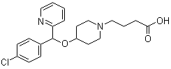 4-[(4-Chlorophenyl)-2-pyridinylmethoxy]-1-piperidinebutanoic acid molecular structure (CAS 1070505-53-1)