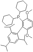 structure of CAS# 1070663-78-3, BrettPhos;Dicyclohexyl[3,6-dimethoxy-2',4',6'-tris(1-methylethyl)[1,1'-biphenyl]-2-yl]phosphine