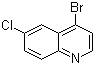 结构式 CAS# 1070879-30-9, 4-溴-6-氯喹啉