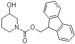 3-Hydroxy-1-piperidinecarboxylic acid 9H-fluoren-9-ylmethyl ester molecular structure (CAS 1072502-05-6)
