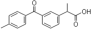 结构式 CAS# 107257-20-5, alpha-甲基-3-(4-甲基苯甲酰基)苯乙酸
