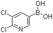 结构式 CAS# 1072944-15-0, 2,3-二氯吡啶-5-硼酸