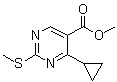 结构式 CAS# 1072944-76-3, 4-环丙基-2-(甲硫基)-5-嘧啶羧酸甲酯