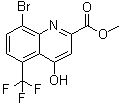 8-Bromo-4-hydroxy-5-(trifluoromethyl)-2-quinolinecarboxylic acid methyl ester molecular structure (CAS 1072944-77-4)