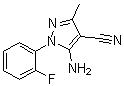 结构式 CAS# 1072944-83-2, 5-氨基-1-(2-氟苯基)-3-甲基-1H-吡唑-4-甲腈