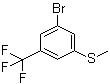 structure of CAS# 1072944-92-3, 1-Bromo-3-(methylthio)-5-(trifluoromethyl)benzene