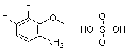 结构式 CAS# 1072945-56-2, 3,4-二氟-2-甲氧基苯胺硫酸盐