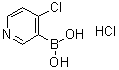 结构式 CAS# 1072945-69-7, (4-氯-3-吡啶基)硼酸盐酸盐