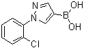 [1-(2-Chlorophenyl)-1H-pyrazol-4-yl]boronic acid molecular structure (CAS 1072945-91-5)