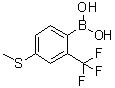 [4-(Methylthio)-2-(trifluoromethyl)phenyl]boronic acid molecular structure (CAS 1072945-99-3)