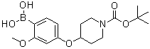 4-(4-Borono-3-methoxyphenoxy)-1-piperidinecarboxylic acid 1-(1,1-dimethylethyl) ester molecular structure (CAS 1072946-29-2)