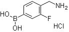 structure of CAS# 1072946-45-2, [4-(Aminomethyl)-3-fluorophenyl]boronic acid hydrochloride (1:1)