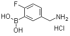 structure of CAS# 1072946-46-3, 5-(Aminomethyl)-2-fluorophenylboronic acid hydrochloride