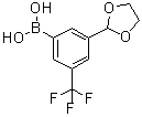 [3-(1,3-Dioxolan-2-yl)-5-(trifluoromethyl)phenyl]boronic acid molecular structure (CAS 1072946-51-0)