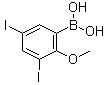 (3,5-Diiodo-2-methoxyphenyl)boronic acid molecular structure (CAS 1072951-59-7)