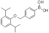 structure of CAS# 1072951-63-3, [4-[[2,6-Bis(1-methylethyl)phenoxy]methyl]phenyl]boronic acid
