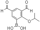 structure of CAS# 1072951-68-8, [3,5-Diformyl-2-(1-methylethoxy)phenyl]boronic acid