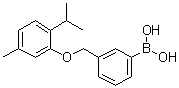 structure of CAS# 1072951-74-6, [3-[[5-Methyl-2-(1-methylethyl)phenoxy]methyl]phenyl]boronic acid